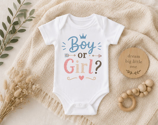 Boy or Girl? - Gender Reveal Bodysuit II