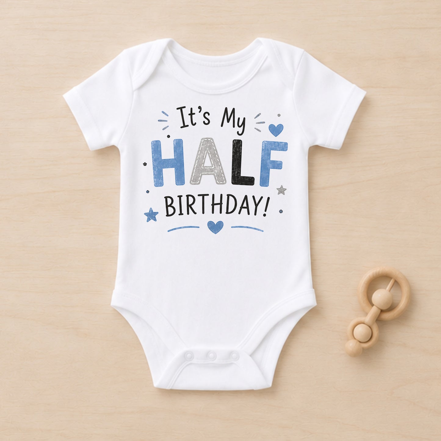 It's My Half Birthday Blue - Half Birthday Bodysuit