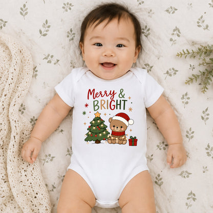 Merry And Bright - Holiday Christmas Bodysuit