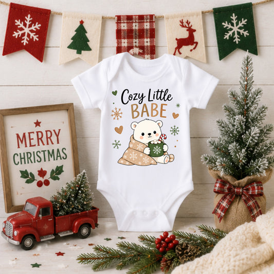 Cozy Little Babe - Holiday Christmas Bodysuit