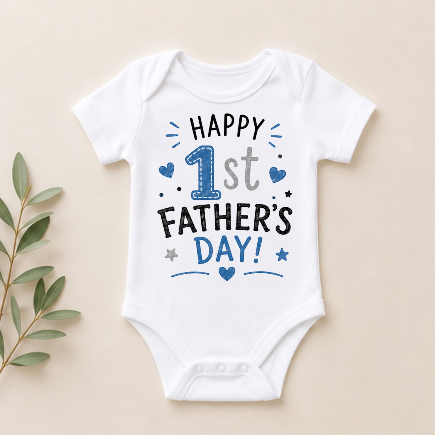 Happy 1st Father's Day I - Holiday Father's Day Bodysuit