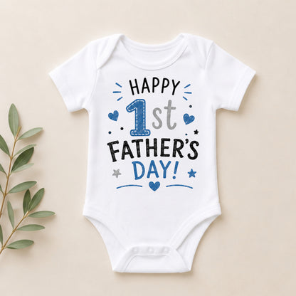 Happy 1st Father's Day I - Holiday Father's Day Bodysuit