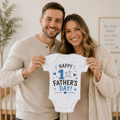 Happy 1st Father's Day I - Holiday Father's Day Bodysuit