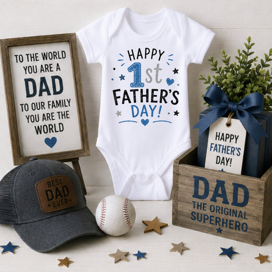 Happy 1st Father's Day II - Holiday Father's Day Bodysuit