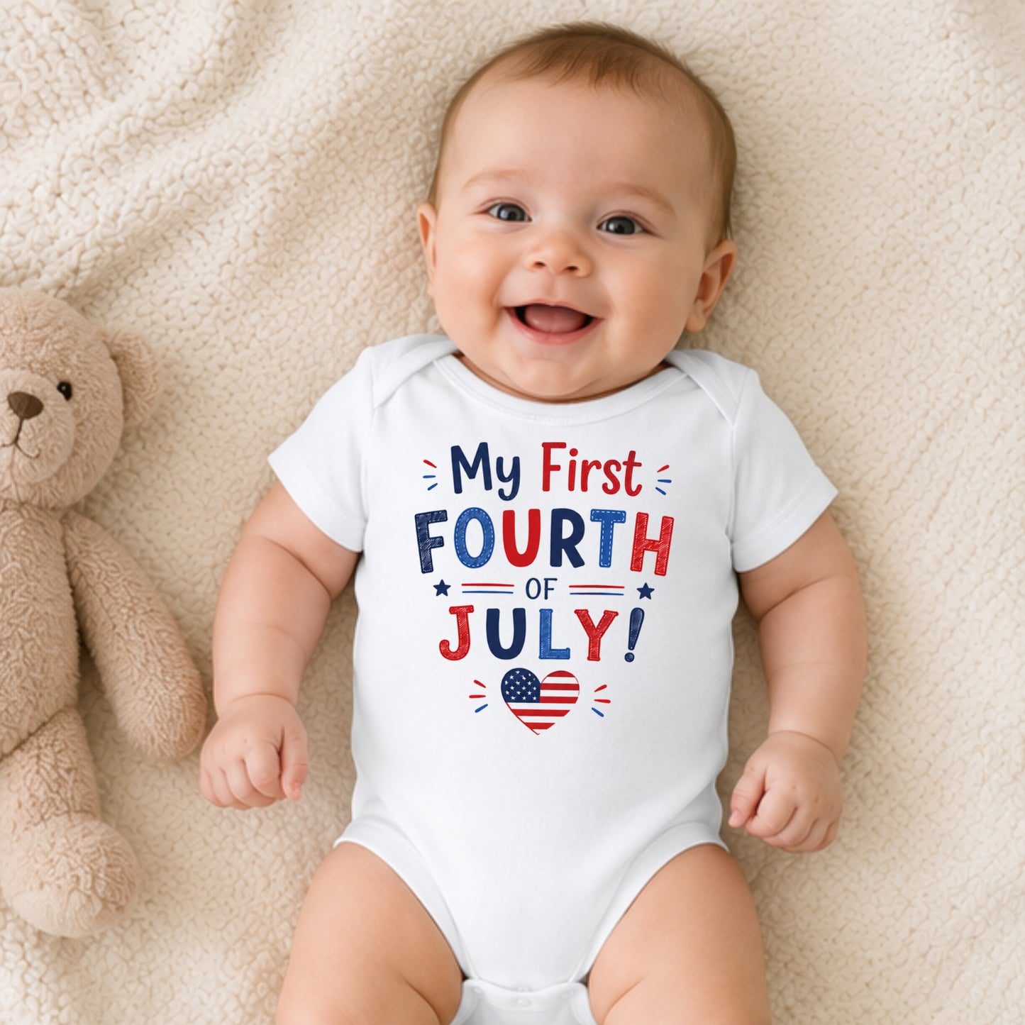 My First Fourth of July III - Holiday Fourth of July Bodysuit