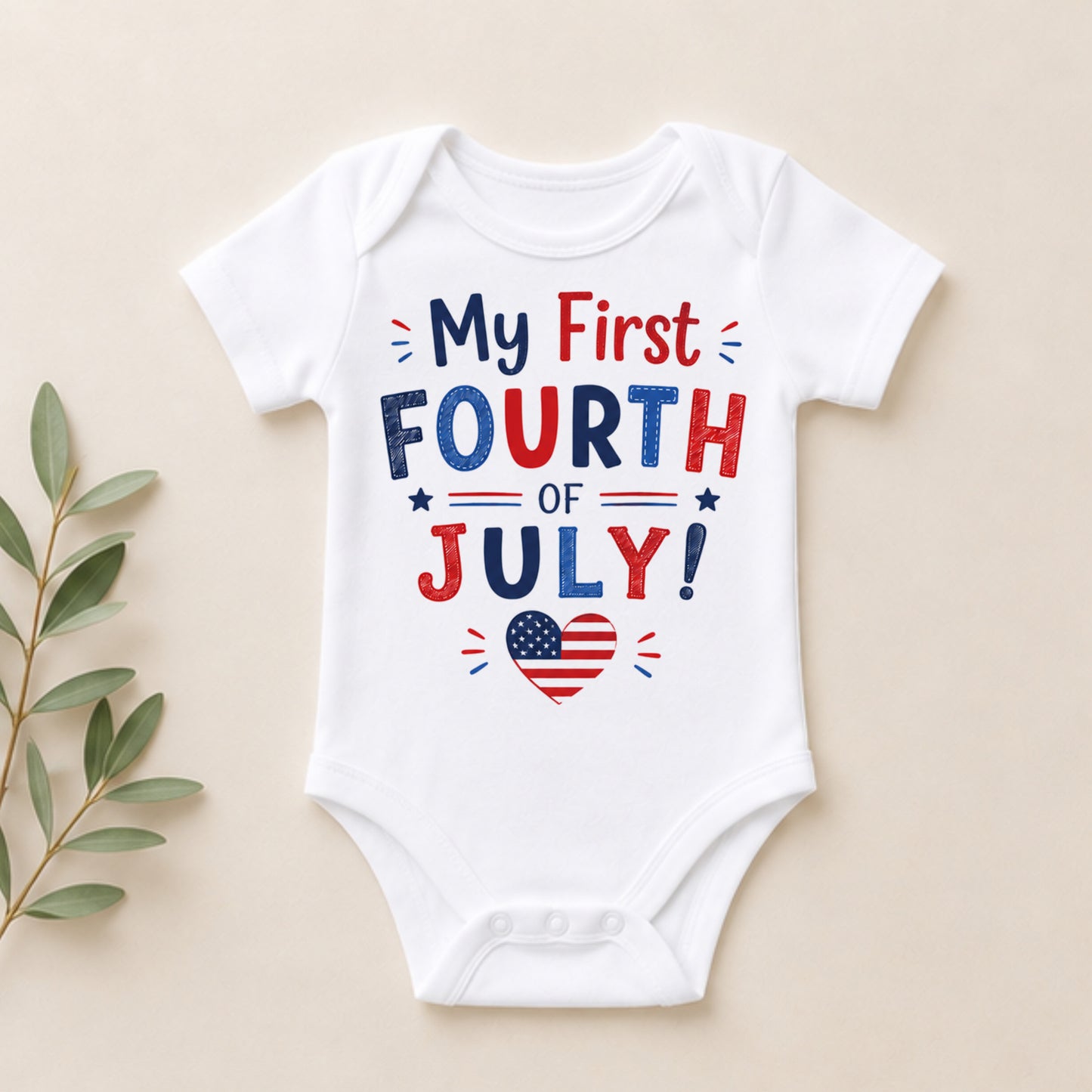 My First Fourth of July III - Holiday Fourth of July Bodysuit