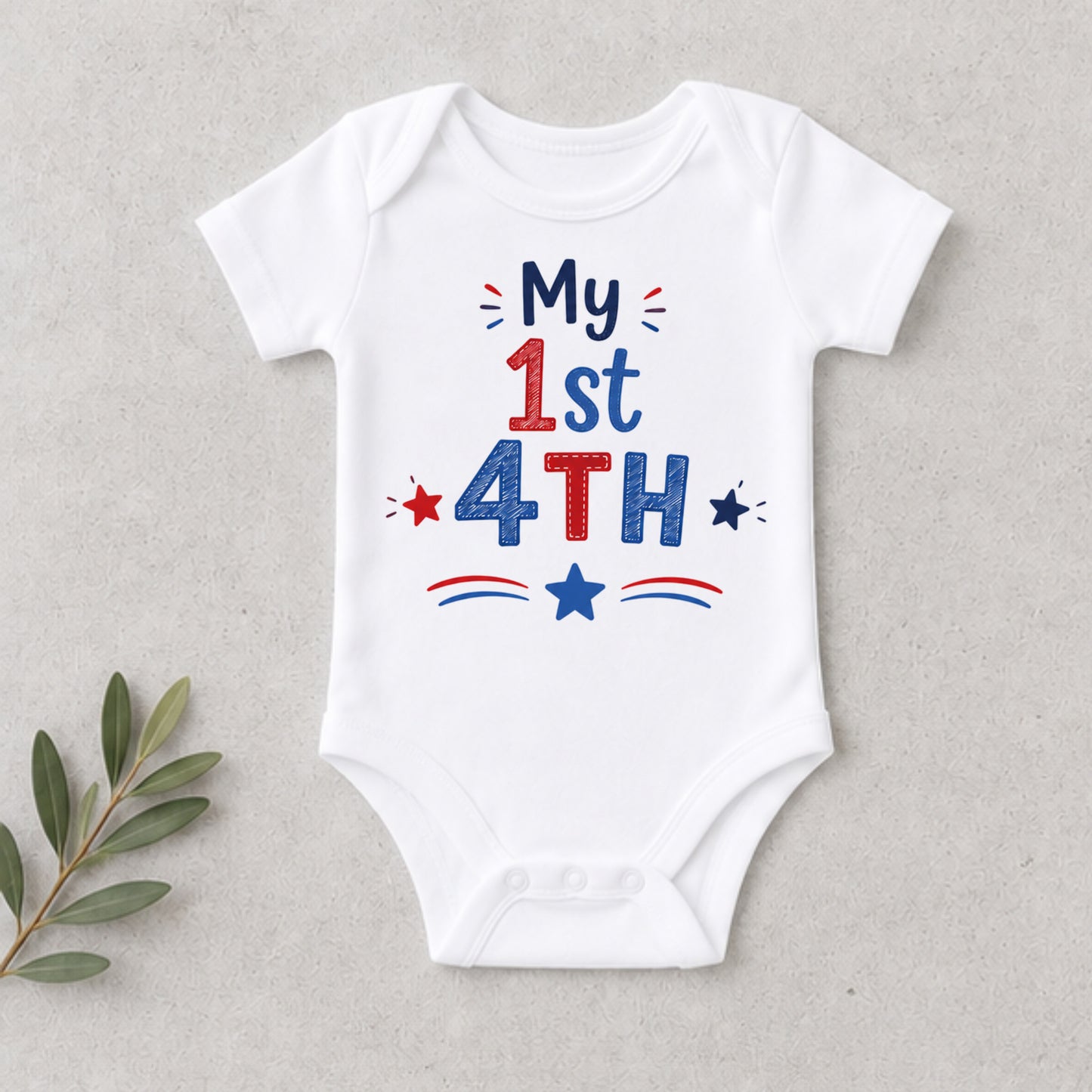 My 1st 4th I - Holiday Fourth of July Bodysuit