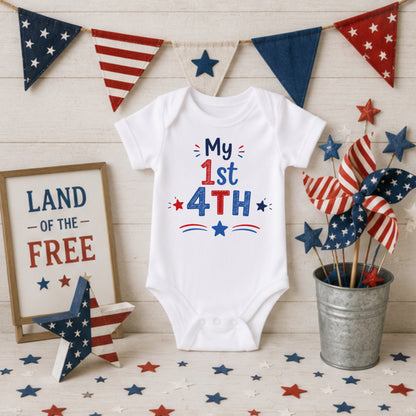 My 1st 4th I - Holiday Fourth of July Bodysuit