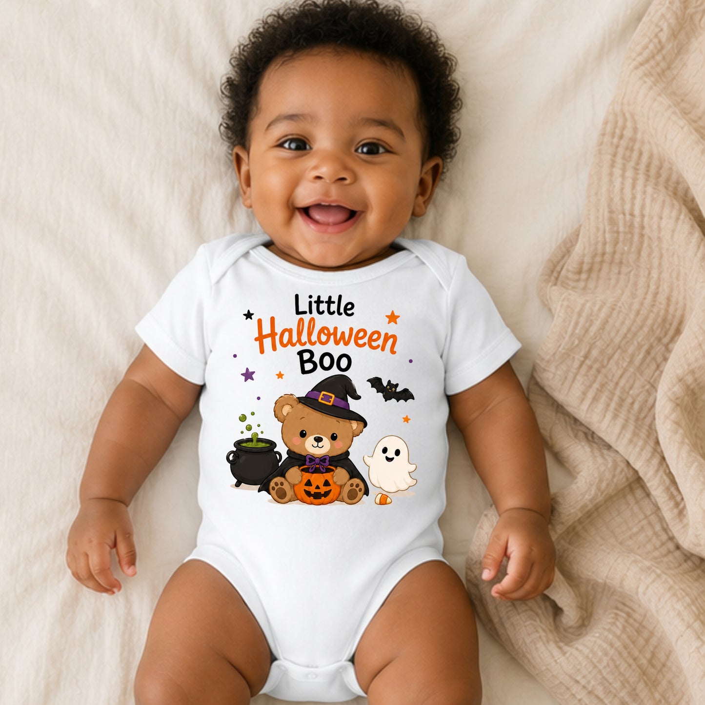 Little Halloween Boo - Holiday Halloween Bodysuit