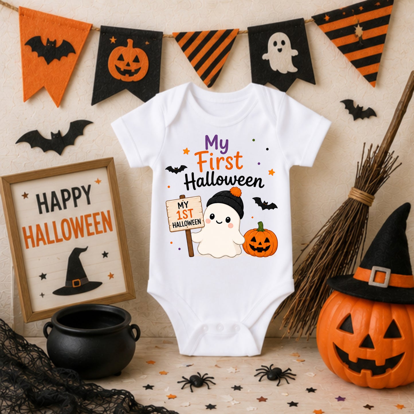 My First Halloween I - Holiday Halloween Bodysuit