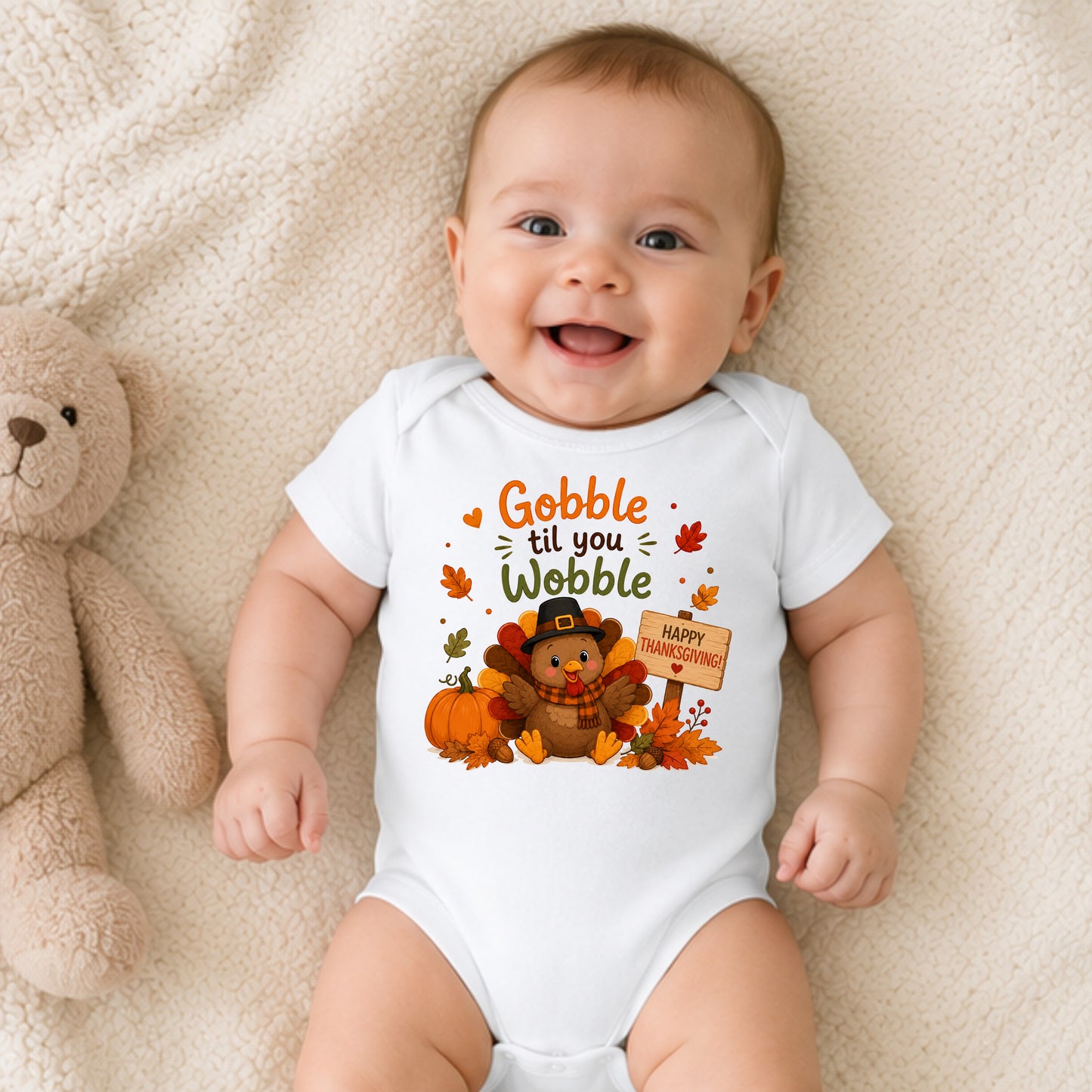 Gobble Til You Wobble - Holiday Thanksgiving Bodysuit