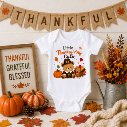 Little Thanksgiving Cutie - Holiday Thanksgiving Bodysuit