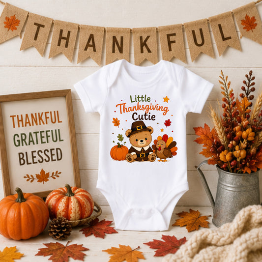 Little Thanksgiving Cutie - Holiday Thanksgiving Bodysuit
