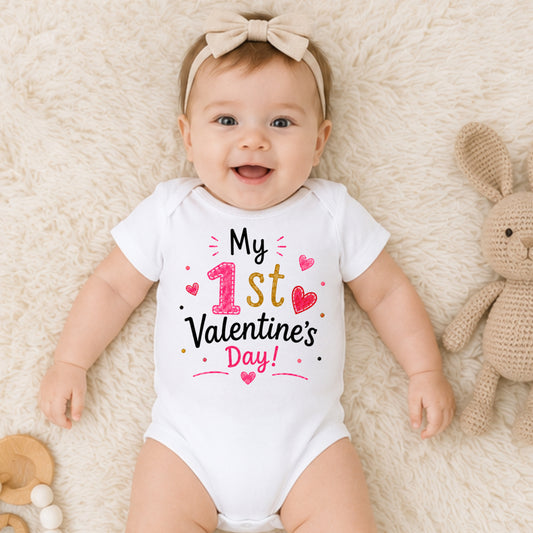 My 1st Valentine's Day I - Holiday Valentine's Day Bodysuit