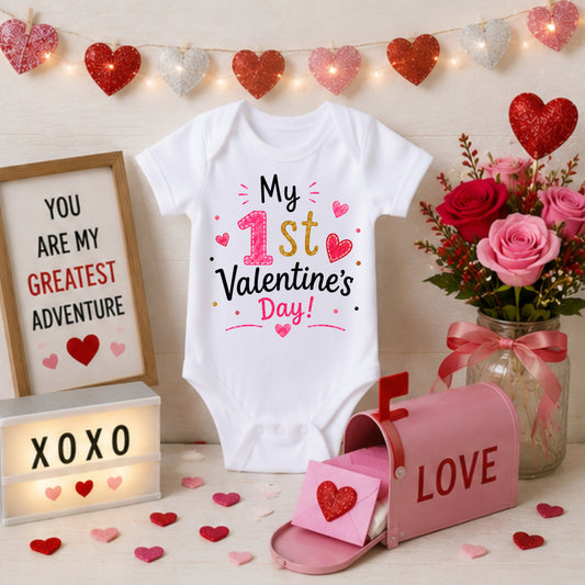 My 1st Valentine's Day I - Holiday Valentine's Day Bodysuit