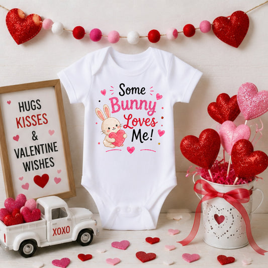Some Bunny Loves Me - Holiday Valentine's Day Bodysuit