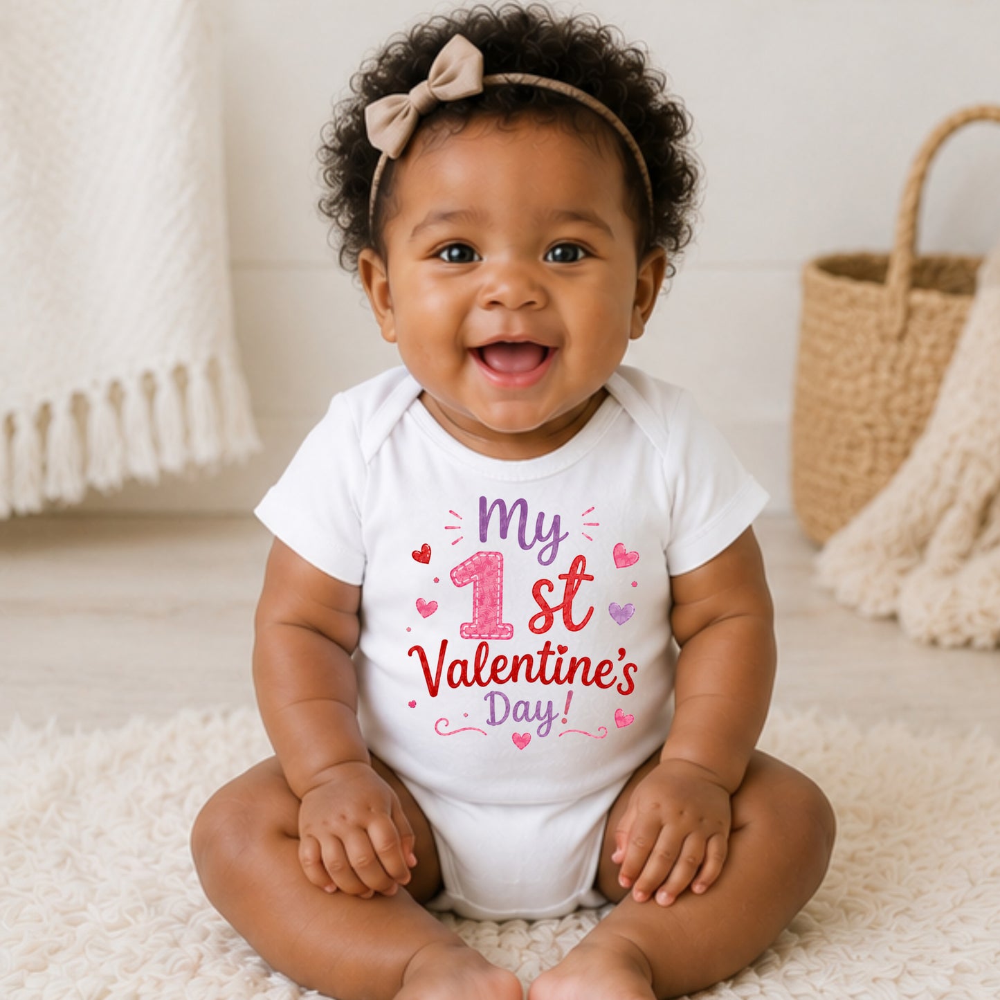 My 1st Valentine's Day II - Holiday Valentine's Day Bodysuit