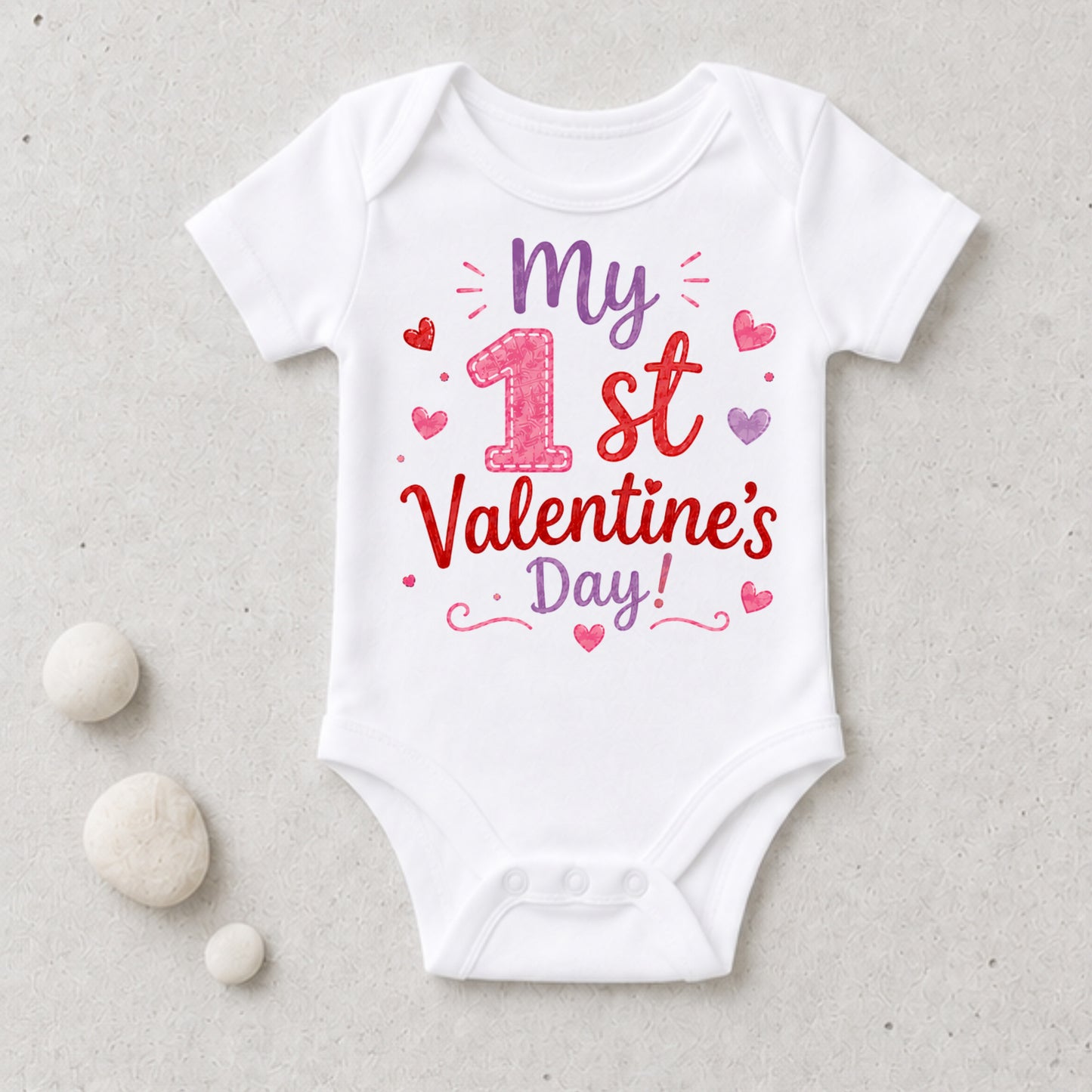 My 1st Valentine's Day II - Holiday Valentine's Day Bodysuit