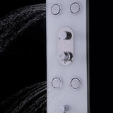 55 Inch Tempered Glass Shower Panel with Massage Jets Hand Shower