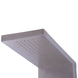 55 Inch Brushed Stainless Steel Shower Panel Rainfall Waterfall