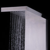 55 Inch Brushed Stainless Steel Shower Panel Rainfall Waterfall