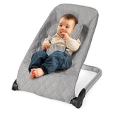Baby Bouncer Seat with Aluminum and Metal Frame-Light Gray