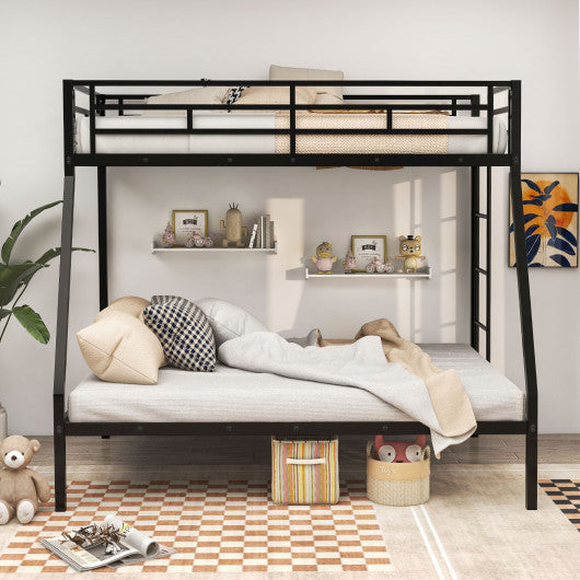 Space-saving Metal Slatted Bed Frame for Teens and Adults Noise-free No Box Spring Needed-Black