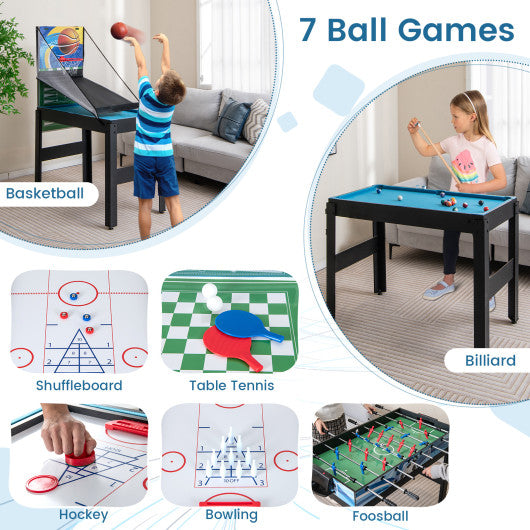 14-in-1 Combo Game Table Set Multi Game Table with Foosball