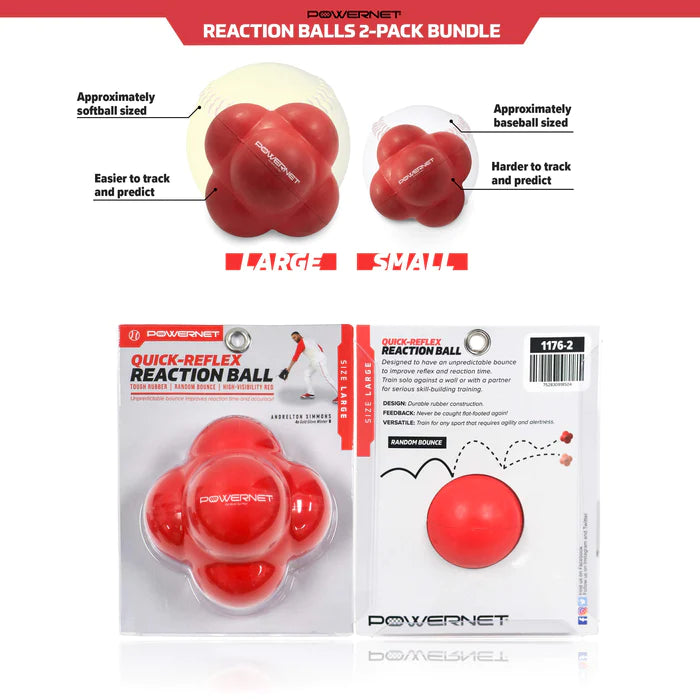 PowerNet Reaction Balls for Improving Reflexes 2-Pack (1176)