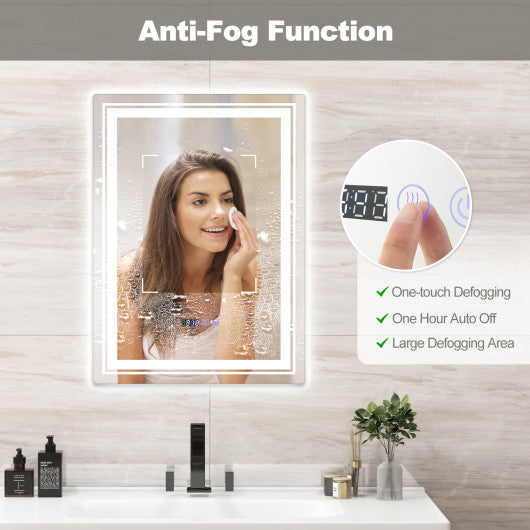 Defogging LED Bathroom Mirror with Memory Function and Anti-Fog-S