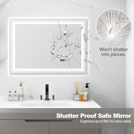 Defogging LED Bathroom Mirror with Memory Function and Anti-Fog-M