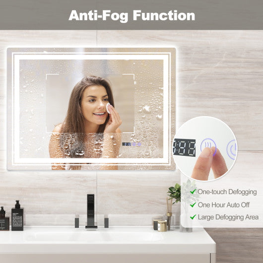 Defogging LED Bathroom Mirror with Memory Function and Anti-Fog-M