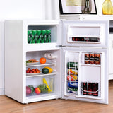 3.2 cu ft. Compact Stainless Steel Refrigerator-White