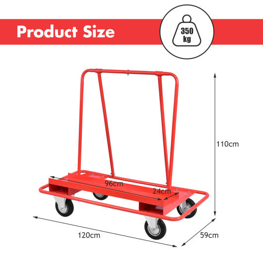 Handling Heavy Duty Sheetrock Sheet Panel Service Cart