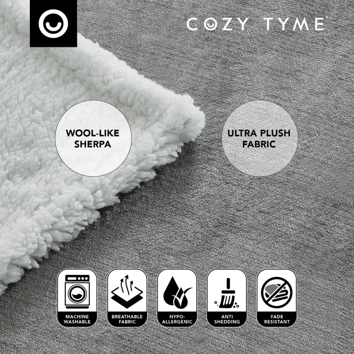 Zakary Flannel Reversible Sherpa Throw Blanket