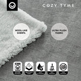 Zakary Flannel Reversible Sherpa Throw Blanket