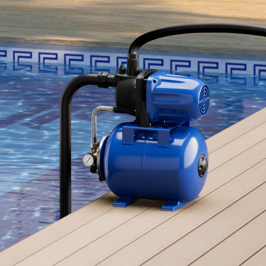 1200 W Garden Water Pump Shallow Well Pressurized Irrigation-Blue