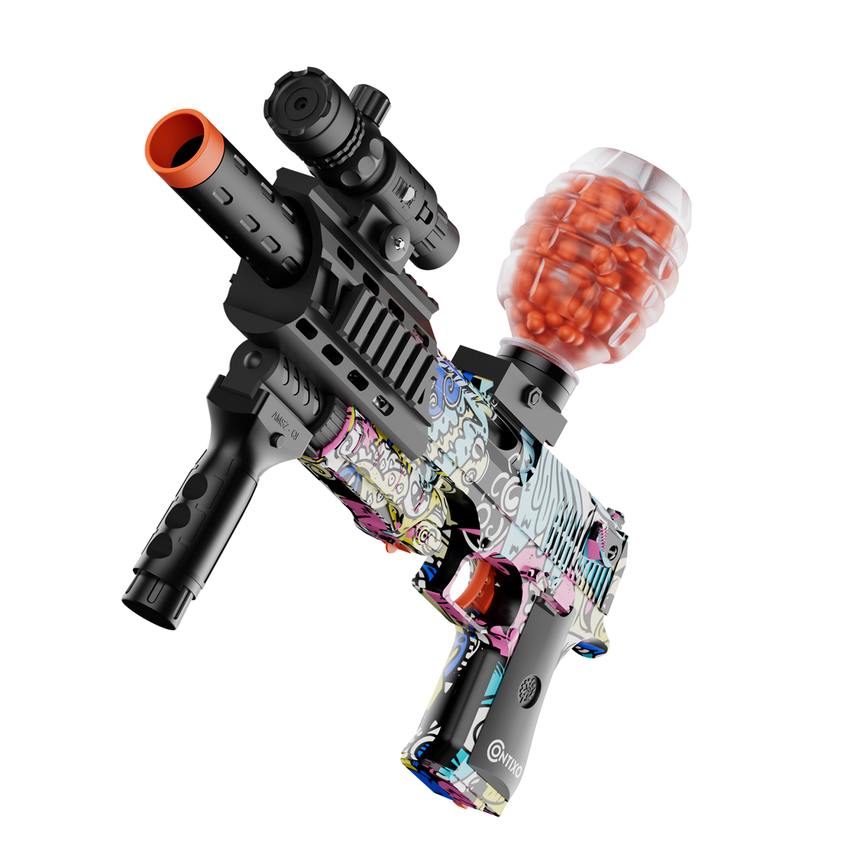 Contixo GB1 Graffiti Automatic Gel Ball Blaster with 30,000 Gel Beads by Contixo