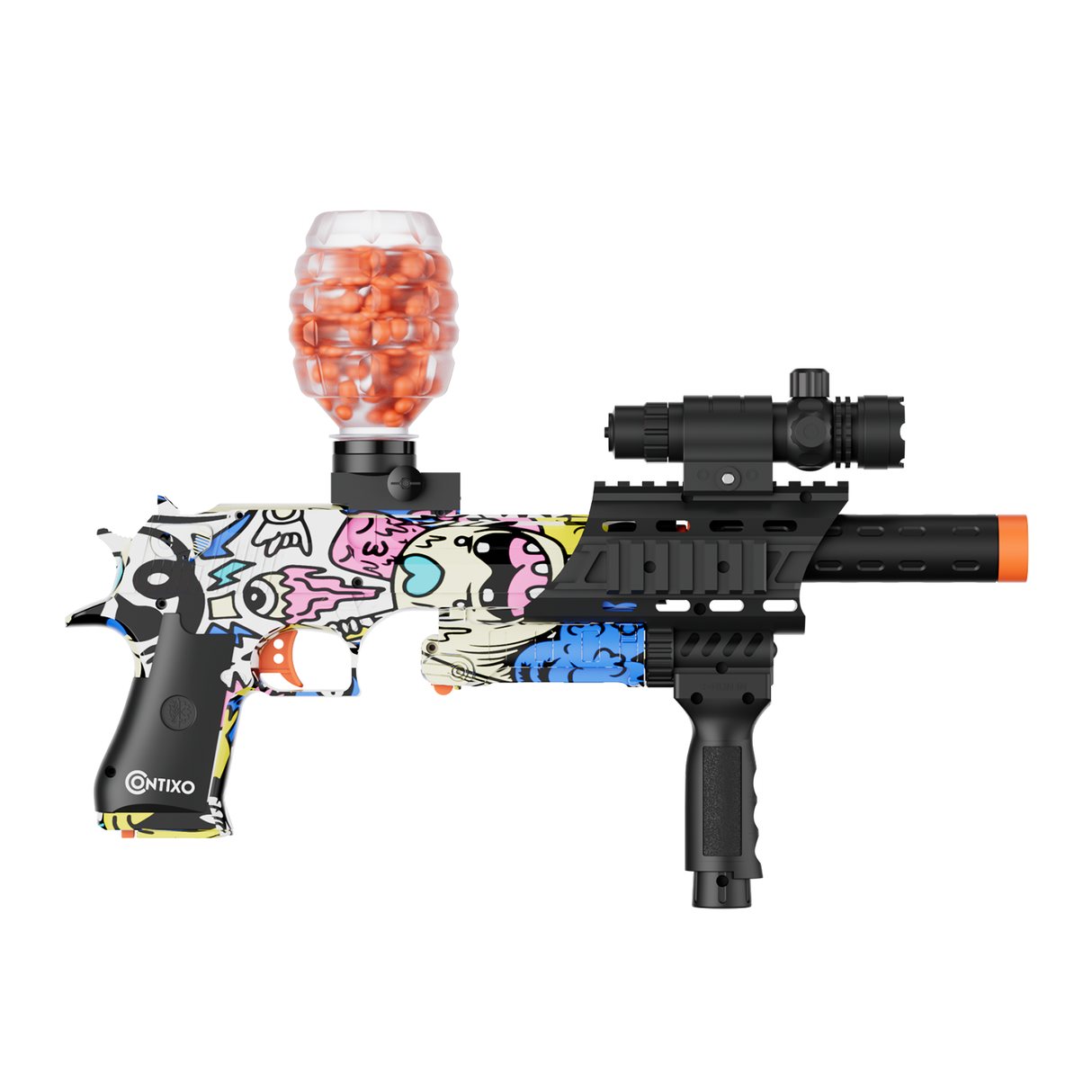 Contixo GB1 Graffiti Automatic Gel Ball Blaster with 30,000 Gel Beads by Contixo