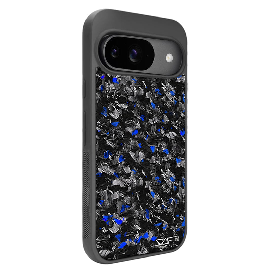 Google Pixel | Blue Flake Real Forged Carbon Fiber Phone Case | CLASSIC Series by Simply Carbon Fiber