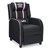 Massage Racing Gaming Single Recliner Chair-Pink