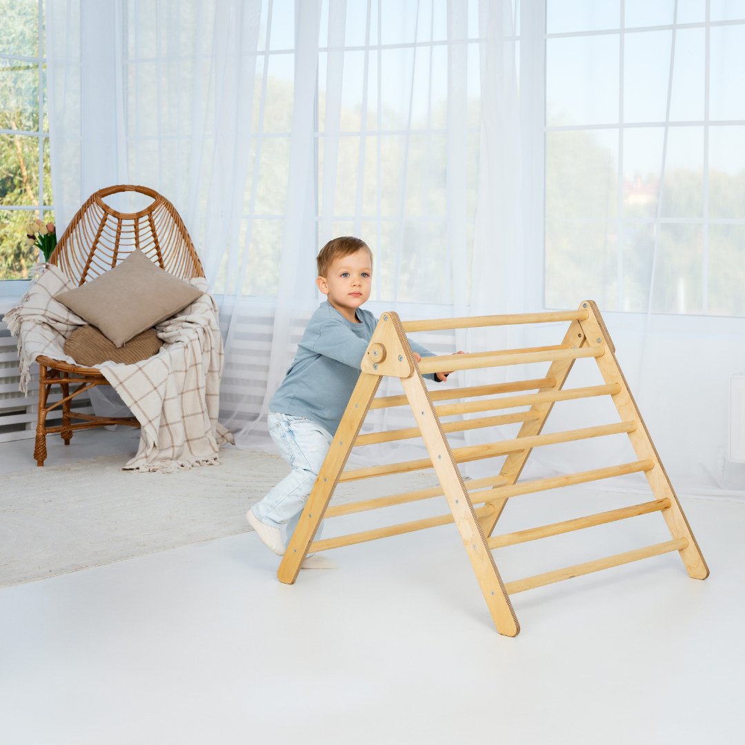 Indoor Montessori Triangle Climbing Ladder for Toddlers 1-7 y.o.