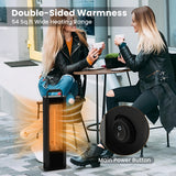 IP65 Waterproof Aluminum Heater with Double-Sided Heating and Overheat Protection-Black