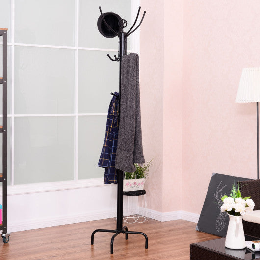 Metal Coat Rack with 12 Hooks