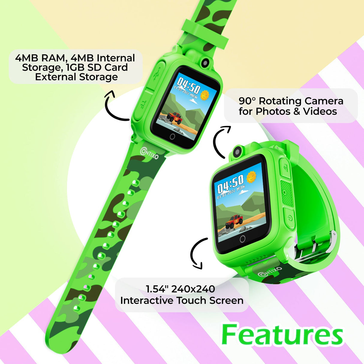 Contixo V10 7" Kids Tablet with Smart Watch Bundle by Contixo