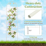 2 Pack 71 x 20 Inch Metal Garden Trellis Rustproof Plant Support for Climbing Plants-White