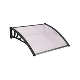 40 x 40 Inch Outdoor Polycarbonate Front Door Window Awning Canopy-Black