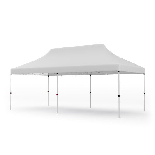 10 x 20 FT Pop-up Canopy Tent with Carrying Bag-White