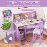 Kids Table and Chair Set for Arts  Crafts  Homework  Home School-Purple