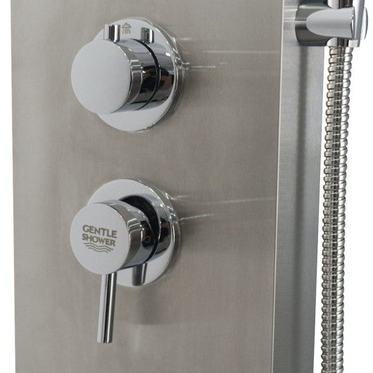 57 Inch Stainless Steel Rainfall Shower Panel